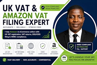 handle UK vat registration, ioss oss vat filing, and amazon ecommerce compliance