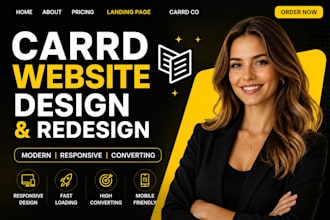 carrd website design, redesign carrd website, landing page, carrd co