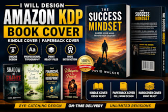design amazon KDP book cover, kindle cover and paperback cover