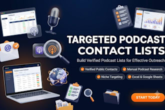 build a targeted podcast contact list with verified host emails