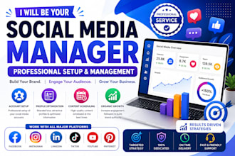 setup social media and professional social media marketing manager