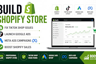 build shopify store fix tiktok shop issues launch google ads boost shopify sales