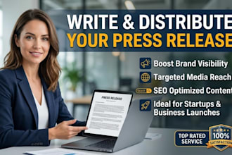 write and distribute a startup and business launch press release