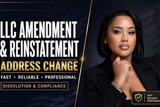 file llc amendment, address change, reinstatement or dissolution within 24 hours