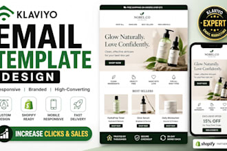 design klaviyo email templates for shopify ecommerce brands