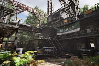 design realistic 3d environment game environment blender modelling game assets