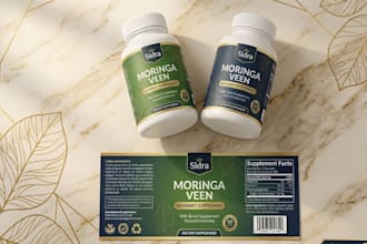 supplement label packaging design, product label  and packaging
