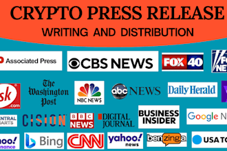 write and distribute crypto press release, pr distribution, crypto promotion