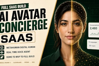 develop ai avatar concierge saas, metahuman digital human, voice agent web app
