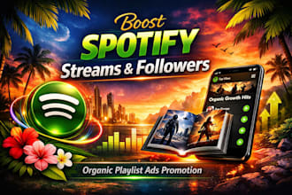 boost spotify streams and followers with organic spotify playlist ads promotion