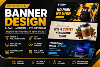 design professional web and social media banners