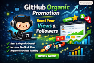 do github organic promotion to increase viewers and followers