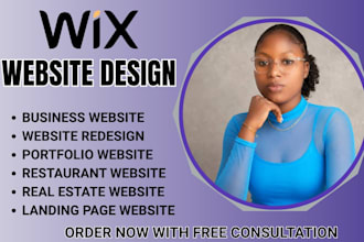 build professional wix portfolio website, wix website design, wix landing page