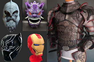 design 3d mask 3d helmet 3d cosplay armor cosplay mask 3d sculpt for 3d printing