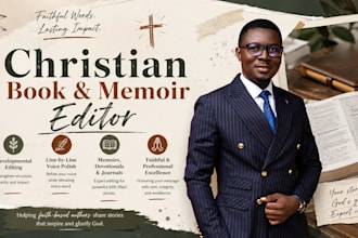 do christian developmental editing for  your memoir or devotional