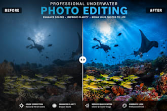 professionally edit and color grade your underwater photos