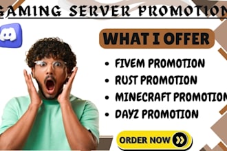 promote your discord server, fivem server promotion, minecraft, rust, dayz