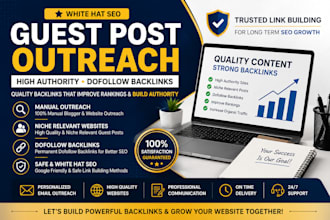 do manual guest post outreach for high authority backlinks