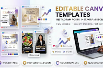 design editable canva templates for instagram posts and stories