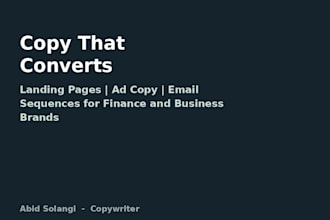write persuasive copy for your finance or business brand