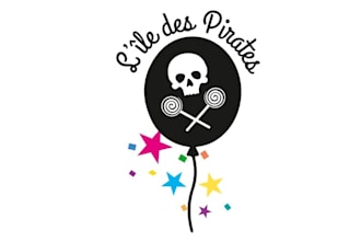 design greatest skull pirates theme logo