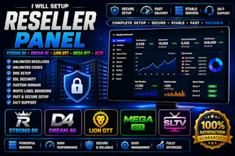 setup reseller panel strong8k dream4k lion ott mega ott sltv with unlimited code