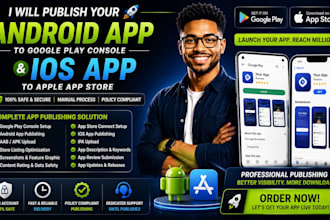 publish your android app to google play console and apple app store