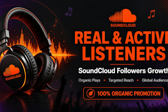 promote your soundcloud music to real and active listener, soundcloud followers