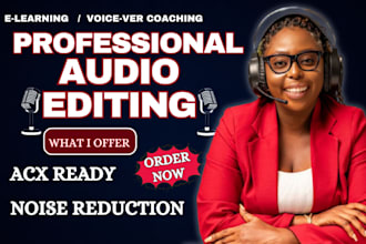 do audiobook editing, mastering to acx standard for apple book or audible