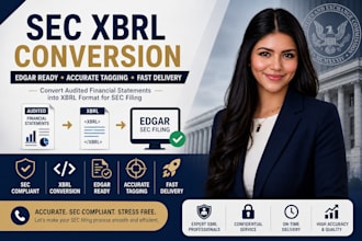 convert audited financial statements into xbrl format for sec filing