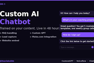 build a custom ai chatbot for your business trained on your content and faqs