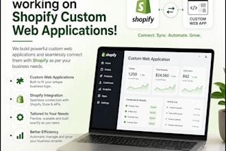 develop custom shopify themes and custom web solutions