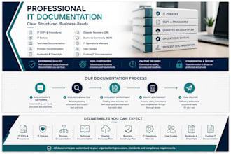 write professional IT sops, policies, procedures and technical documentation