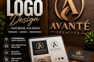 design a professional minimalist logo design with mordern brand identity