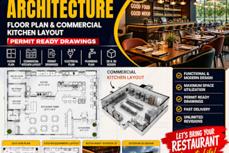 design professional restaurant architecture floor plan commercial kitchen layout