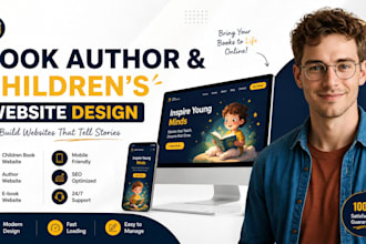 build an amazing book author website, children book website, and ebook website