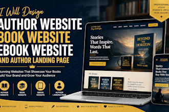 design author website, book website, ebook website, and author landing page