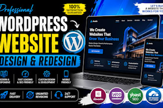 design, redesign, rebuild or update wordpress elementor website