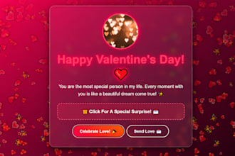 create website for greetings, anniversary, proposal any type etc