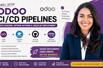 setup odoo ci cd pipelines with docker, github actions and odoo sh deployment