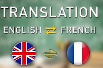 translate french to english and english to french professionally