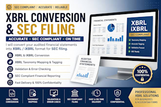 convert audited financial statements into xbrl for sec filing