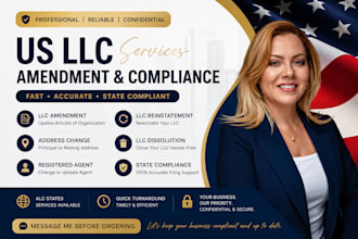 file US llc amendment, address change, reinstatement and dissolution