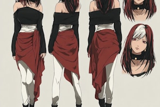 draw character or reference sheet for your character in