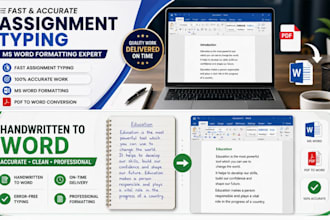 do assignment typing, ms word formatting