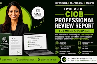 write ciob professional review report for mciob application