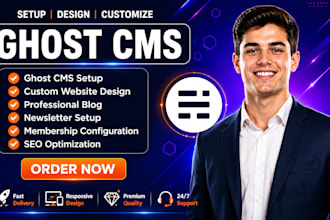 setup and customize ghost cms website build ghost cms blog ghost cms newsletter