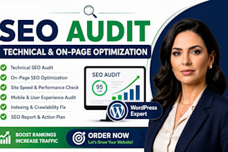 do wordpress SEO audit with technical and on page optimization