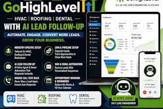 setup gohighlevel for hvac, roofing or dental ai lead follow up