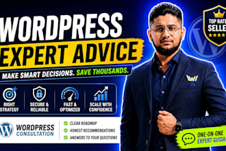 be your wordpress consultant, expert, mentor and tutor